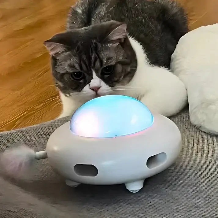 UFO Smart Cat Toy – Auto Rotating & Self-Cleaning