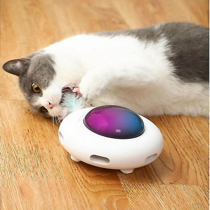 UFO Smart Cat Toy – Auto Rotating & Self-Cleaning